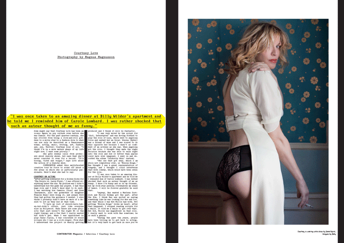 Interview with Cover Star Courtney Love